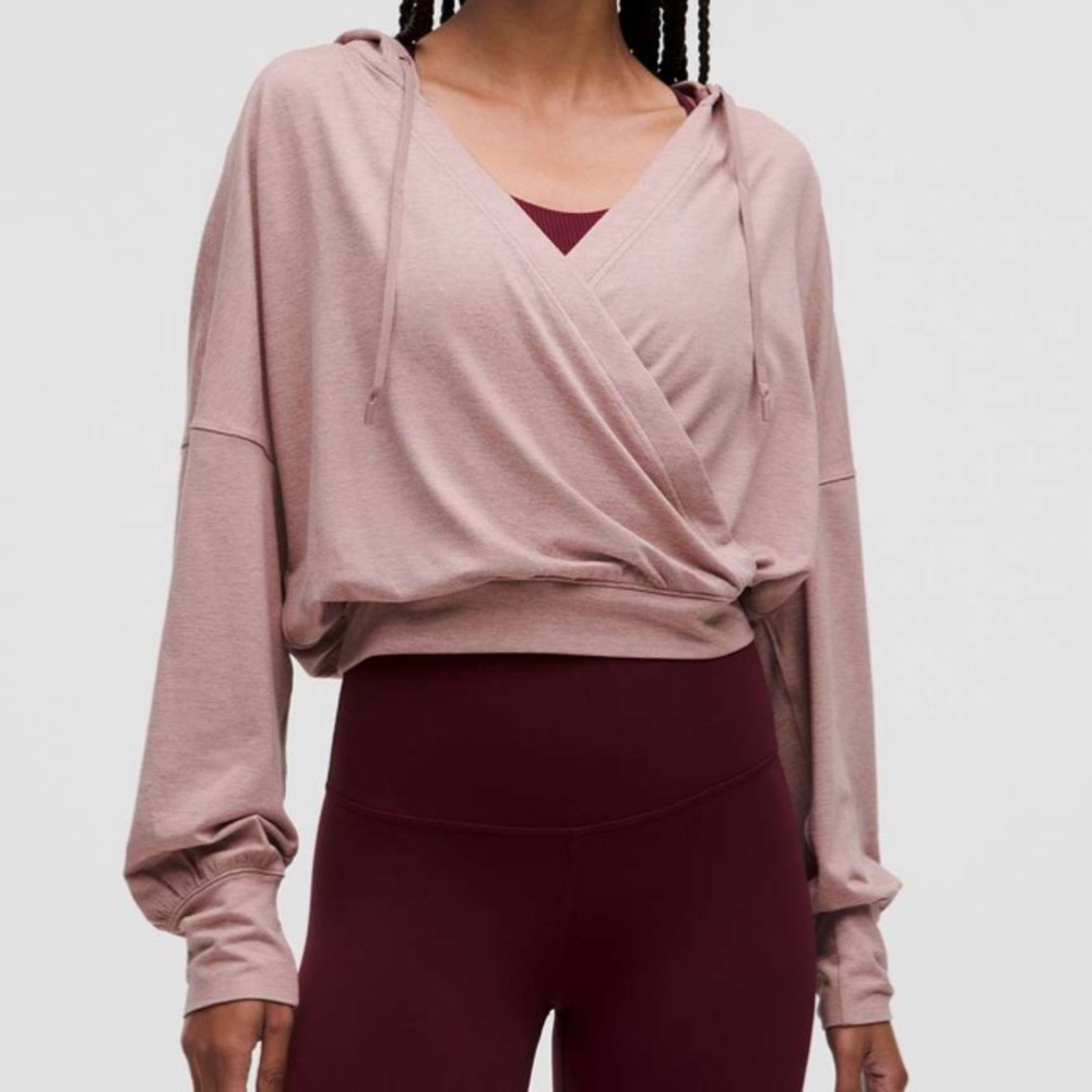 Lululemon Soft Jersey Relaxed Wrap-Front Hoodie- Size Small